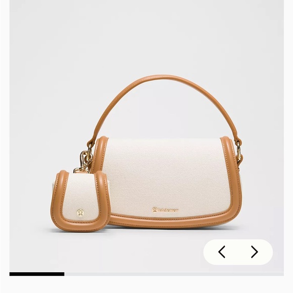 lululemon athletica Handbags - Lululemon Canvas minibag Cream and Tan Women's Handbag Set nwt